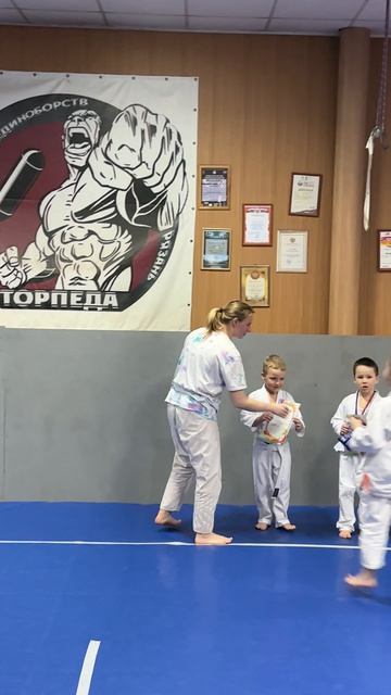 Детская соревнования по джиу-джитсу. Клуб Торпедо Рязань/3 схватки 3 победы/ 1 место Матвей Агафошин