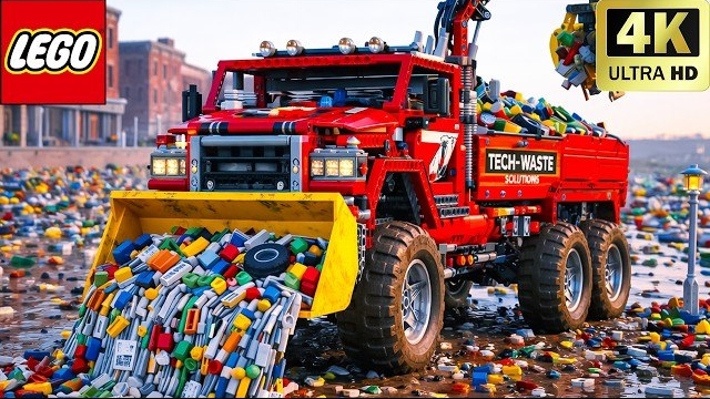 Я построил безумную машину для уборки мусора из конструктора LEGO Technic! | Забавный эксперимент
