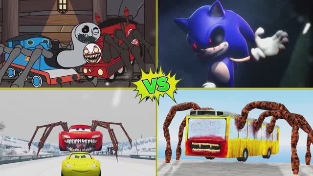 МУЛЬТИКИ ПРО МАШИНКИ: МОЛНИЯ МАКВИН, ЧЕЛОВЕК-ПАУК И ПОЕЗД ЧУ-ЧУ ЧАРЛЬЗ ПРОТИВ АВТОБУСА 🚗🕷️🚂