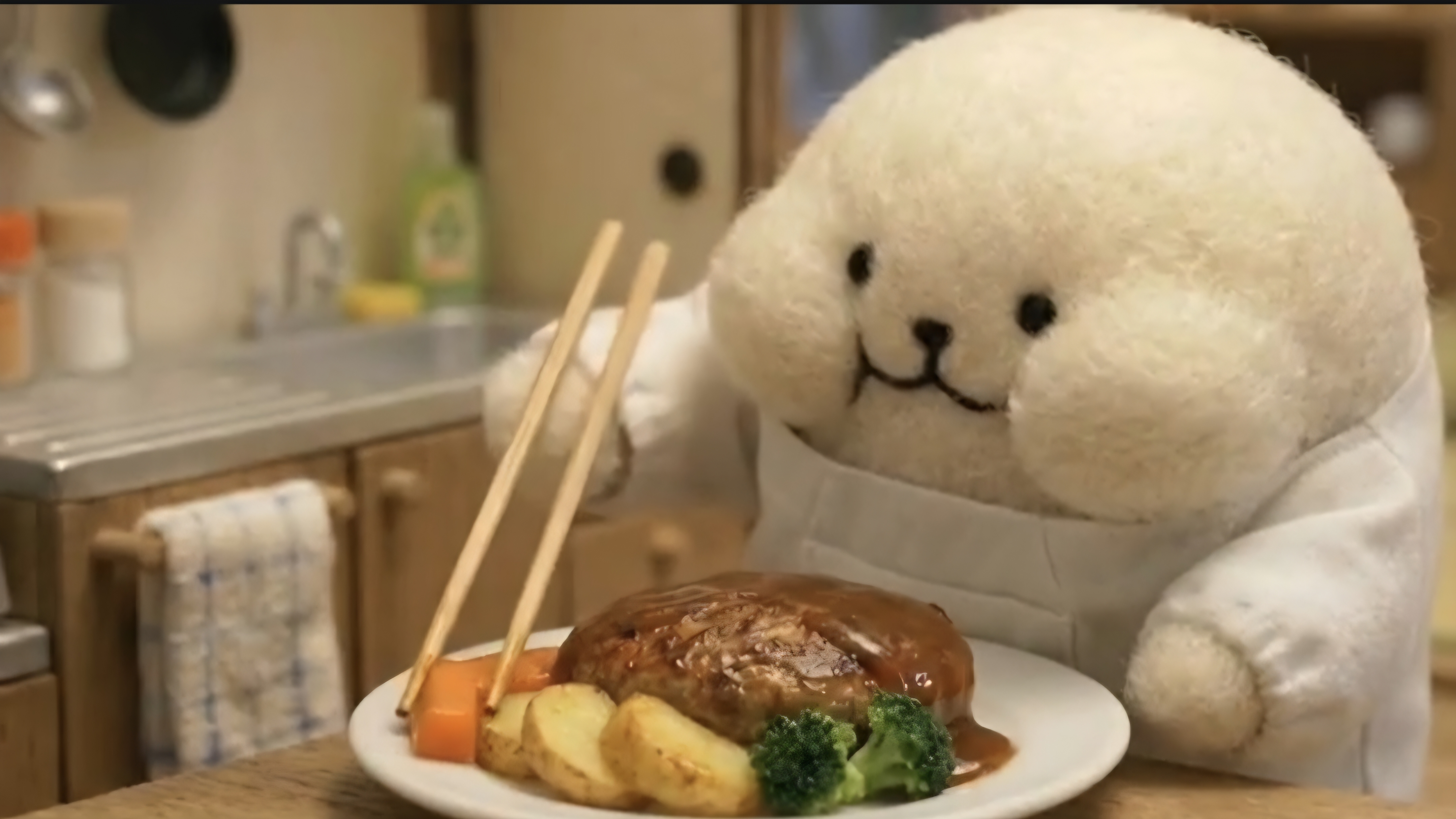 МУЛЬТИК ДЛЯ ДЕТЕЙ. 🦭МИЛЫЙ ПУХЛЯШ-ТЮЛЕНЬ ГОТОВИТ И АППЕТИТНО КУШАЕТ. АСМР. МУЛЬТФИЛЬМЫ ДЛЯ ДЕТЕЙ