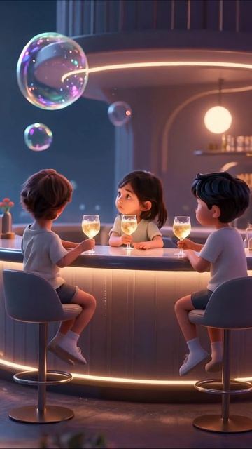 Встреча друзей за бокалом сокровищ #друзья #анимация #времяпрепровождения