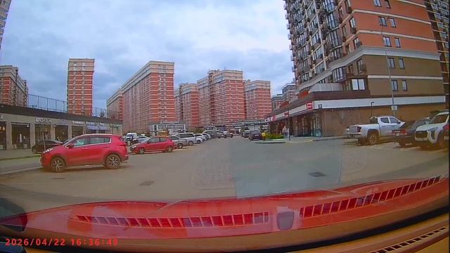 Пример дневной записи на заднюю камеру Digma FreeDrive 943W