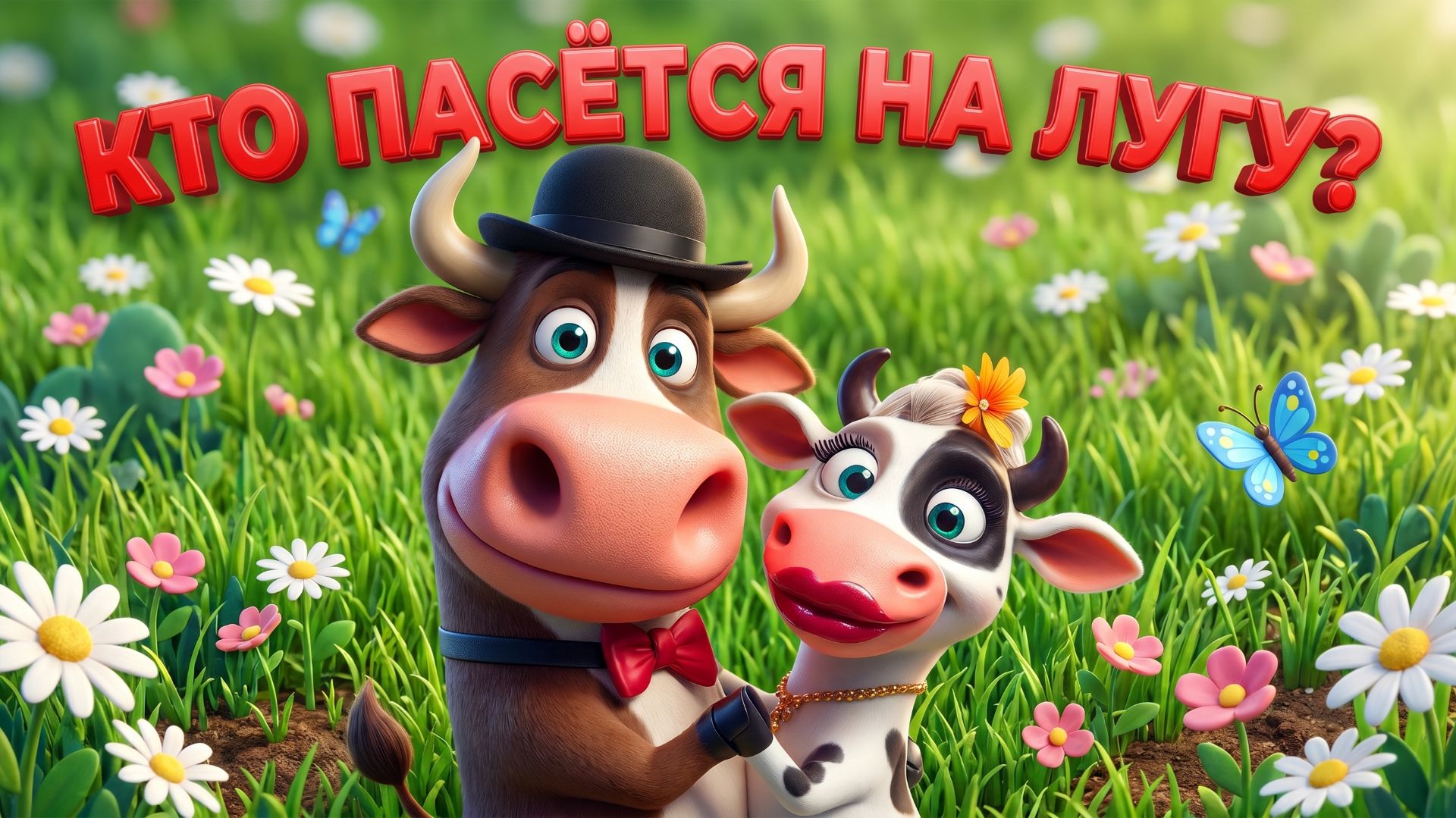 Кто пасется на лугу? (далеко, далеко на лугу пасутся КО) - Мультики и Песенки Детям и Малышам