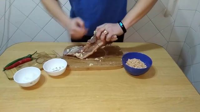 Подчеревок горячего копчения. Рецепт.