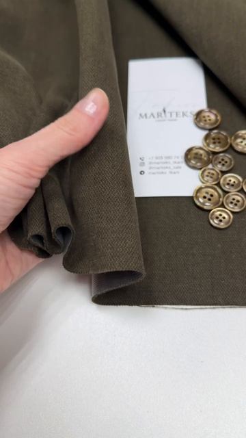 Хлопок Loro Piana на мембране (Storm System). Цвет оливковый