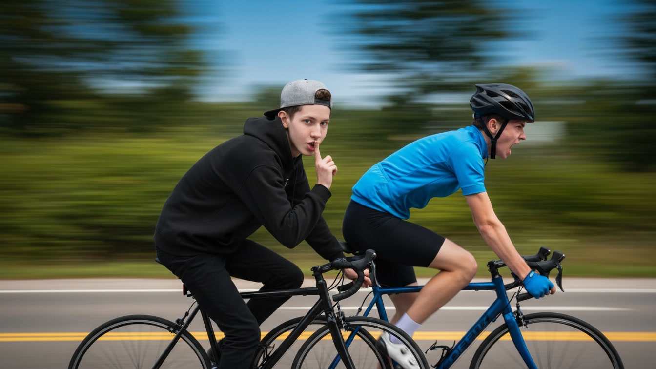 РЕАКЦИЯ ВЕЛОСИПЕДИСТОВ НА ПРЕСЛЕДОВАНИЕ 😂 ПРАНК