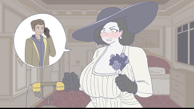 Когда ты ждешь звонка от своей пассии - аниме-леди Димитреску