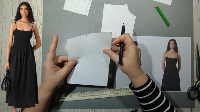 Моделирование. Как делать резинку в платье. Выкройка № 2043.