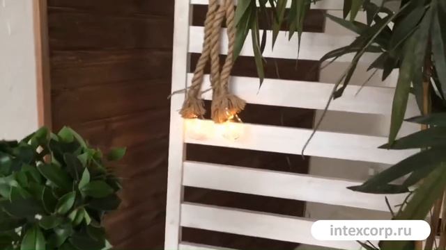 Декоративный подвесной светильник ФИСЭЛЬ с 3 ретро-лампами, 9 теплых белых микро LED-огней, PT-15225