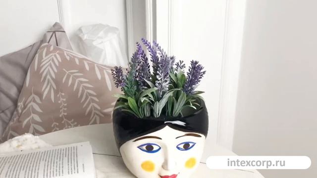 Декоративное кашпо КАПЕЛЛИ НЭРИ： ОНА, керамика, 17х12 см, 017753-90-1