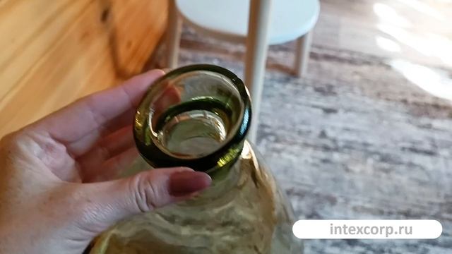 Декоративная ваза-бутыль ЭМОРИ, стекло, светло коричневый, 47 см, 1155048