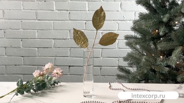 Декоративная ветка ДАНТЕ, золотой, 38 см, 2007746