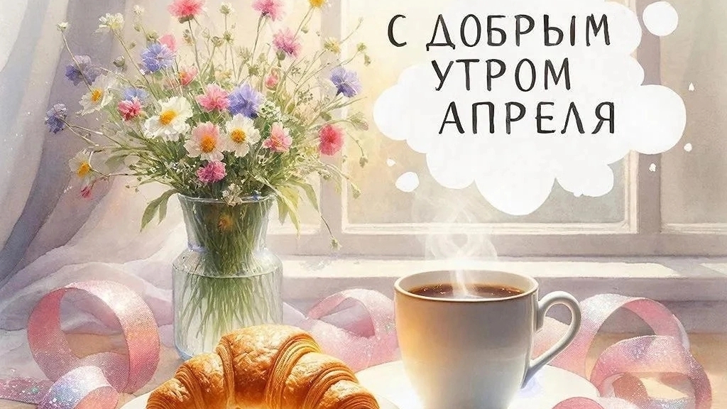 С добрым утром апреля. Шикарная музыкальная открытка.