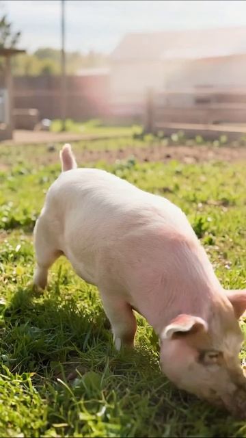 Смешная свинка на ферме #свинка #ферма #животные