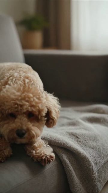 «Очаровательный щенок на диване» #собака #питомцы #уют