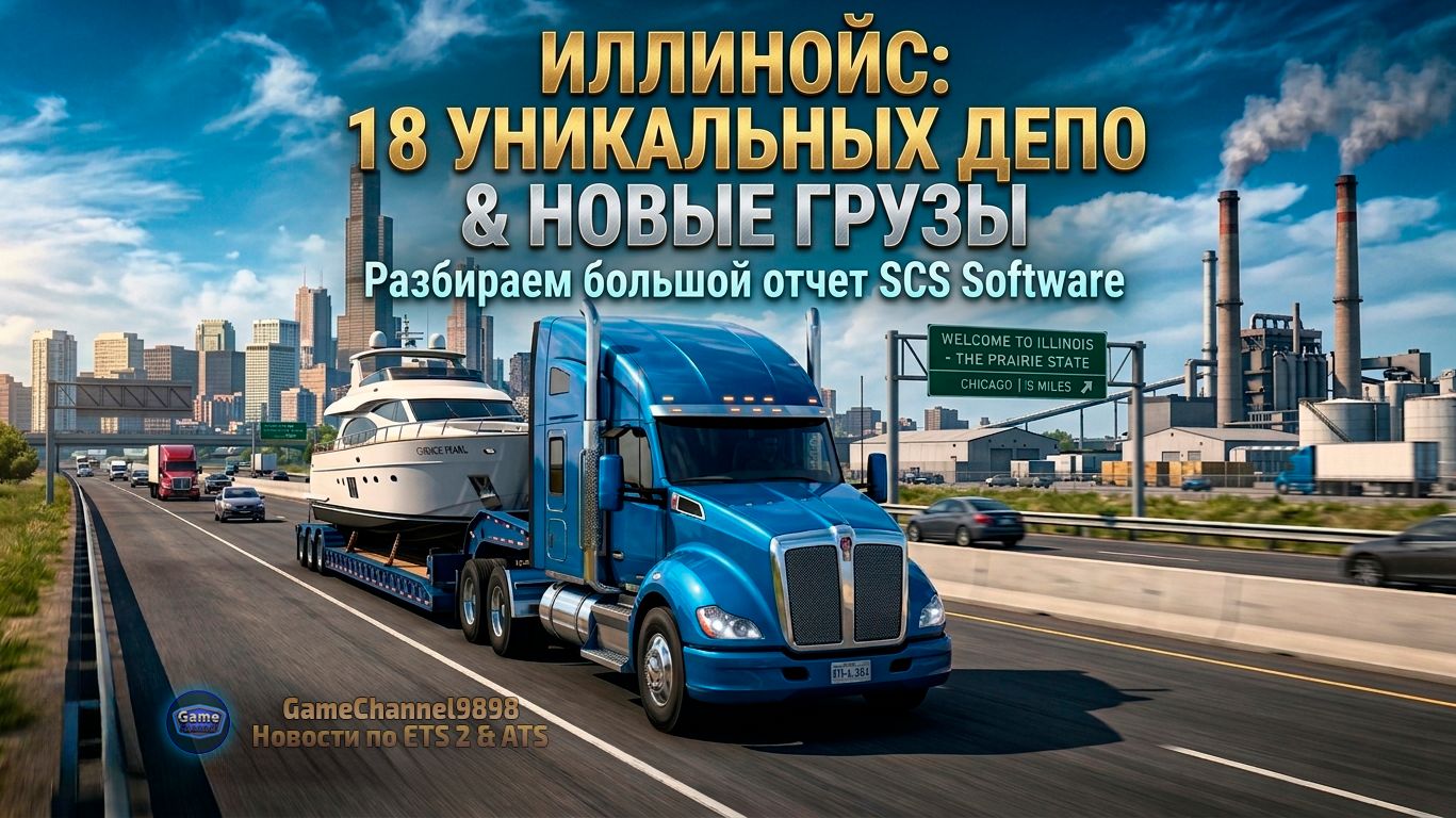 ATS Иллинойс: Яхты, заводы и 75 000 ферм! Обзор депо