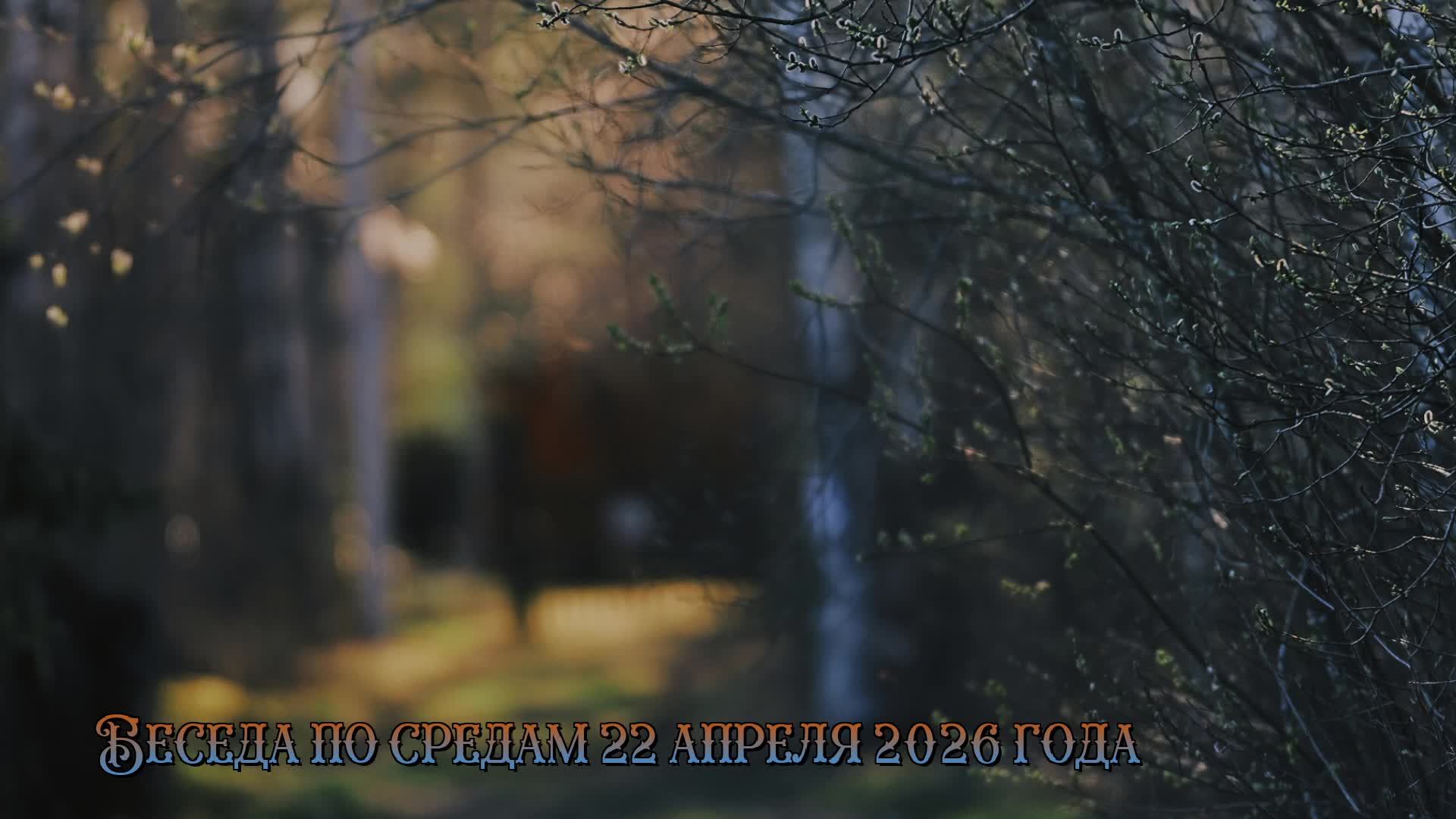 Беседа по средам  22 апреля 2026