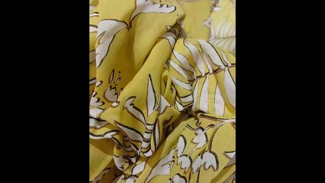 Вискозный креп-шифон приглушённый желтый ИТАЛИЯ