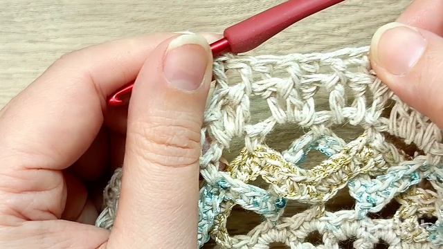 6.Салфетка Блеск.16-20 ряды Мастер класс по вязанию крючком.mp4