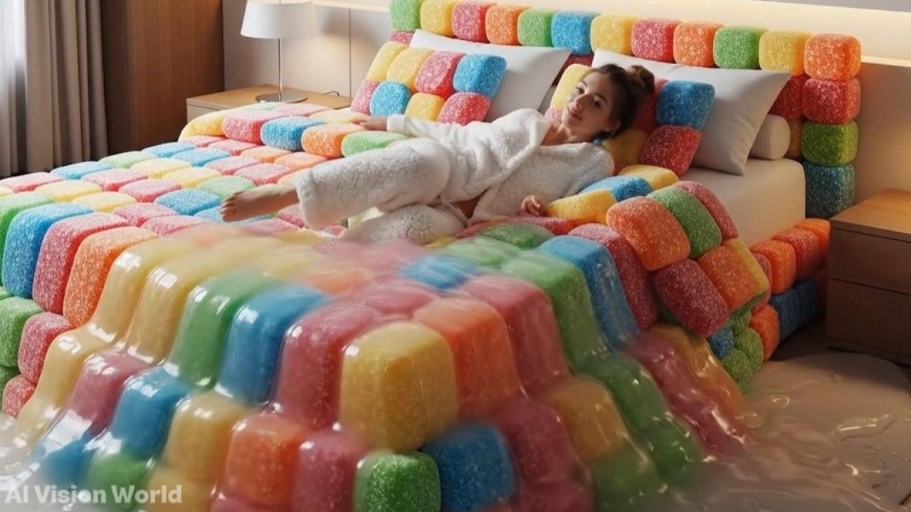 Какую кровать своей мечты выбрали бы Вы? ✨ Невероятно приятная ИИ-анимация как в Мультики!