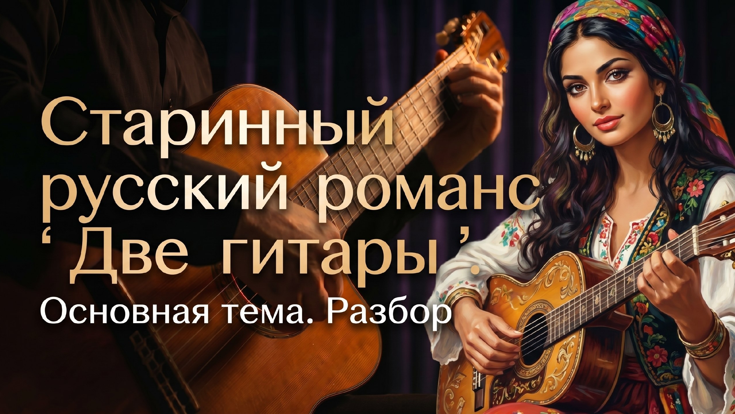 Романс “Две гитары” на гитаре + разбор по нотам