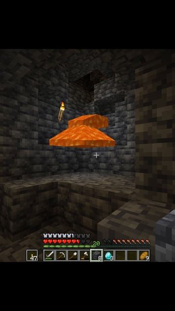 Лава - пружинка #minecraft #майнкрафтвыживание #майнкрафт