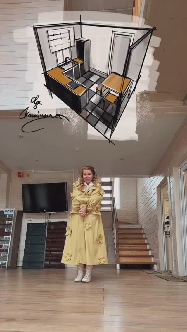 Эскиз кухни за 10 минут