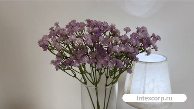 Декоративная ветка-букет СИРЕНЕВАЯ ГИПСОФИЛА, текстиль, пластик, 40 см, 2100065A999-2