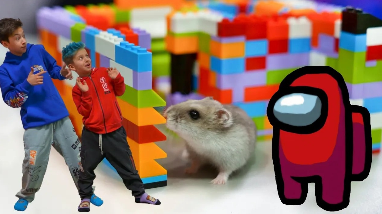 Кто Первый Выберется из Экстремального КАРТОННОГО Лабиринта для Хомяка Челлендж! Among Us Hamster