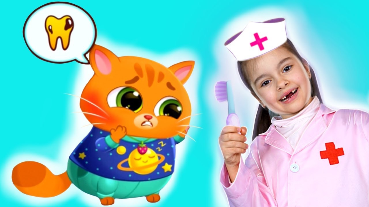 Арина попала в игре с котиком Bubbu 2 в Больницу