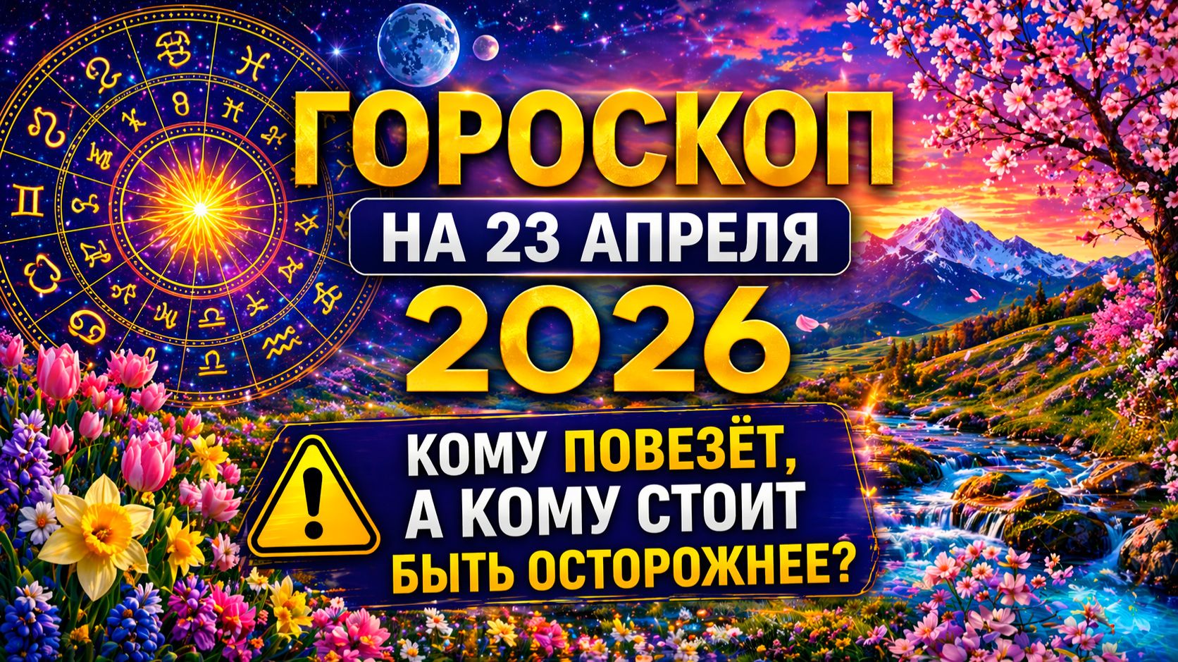 Гороскоп на 23 апреля 2026 ⚠️ Кому повезёт, а кому стоит быть осторожнее?