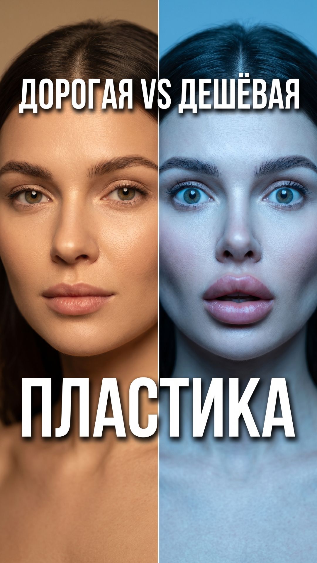 Утиные губы, замороженное лицо, задранный нос — 5 признаков дешёвой пластики 👇