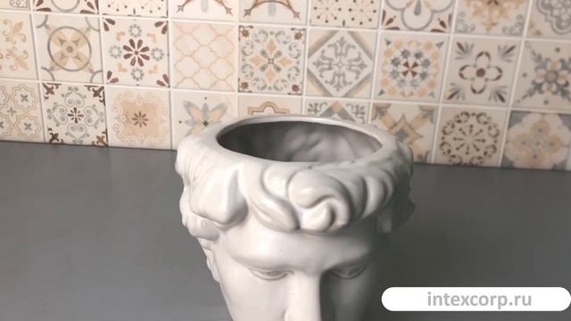 Декоративное кашпо АППОЛОН, керамика, 18х16 см, 521469-1