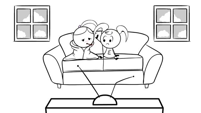 Emma & Kate _Sick Day_ - EK Doodles Funny Animated Cartoon