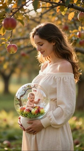 Весна и нежность: беременность в яблоневом саду #беременность #природа #счастье #красота