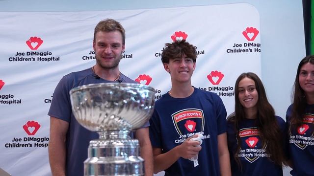 Barkov Brings Cup to Joe DiMaggio Children's Hospital