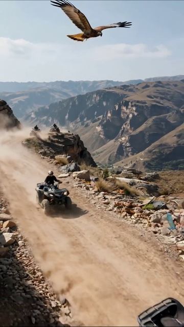 Экстрим на внедорожниках под взглядом орла #атв #пейзаж #приключения #экстрим