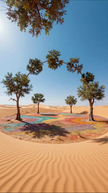 Цвета природы в пустыне: уникальный пейзаж #природа #пустыня