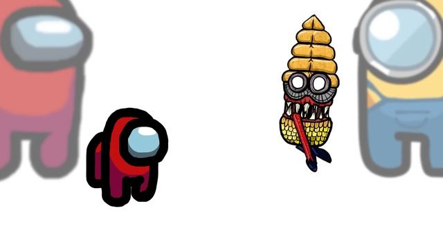 Mini Crewmate Kills Creepy Despicable Me 4 Minions Characters   Among Us