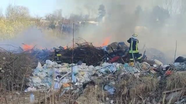 Пожар на несанкционированой свалке в Иваново