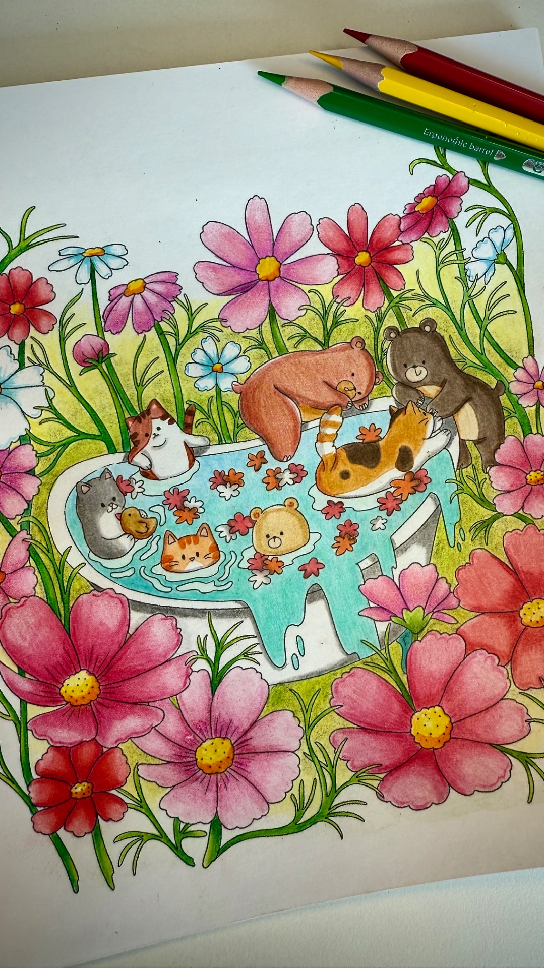 Раскраска Осенним днем в Корее