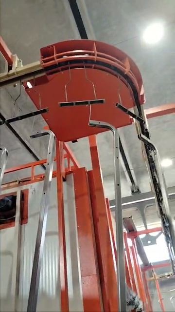 Подвесной конвейер для порошковой окраски - видео  2
