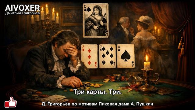 Тройка семёрка туз  Пиковая дама Пушкин в музыке AIVOXER  пушкин трикарты пиковаядама