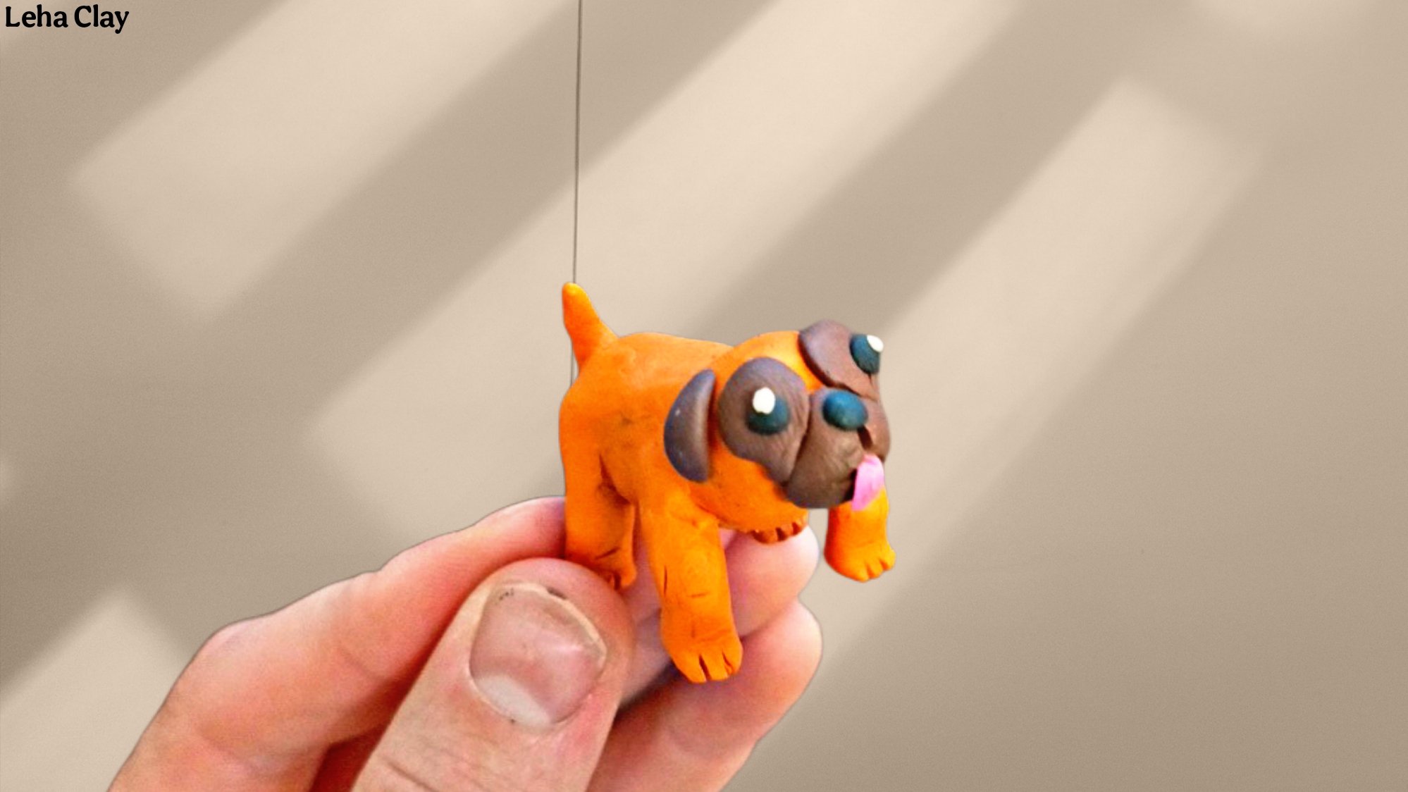 Лепим Маленького Мопса  как слепить мопса из пластилина поэтапно легко лепим собаку