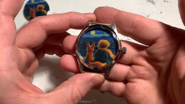 Дмитрий Бродниковский-часы Маленький принц Звездная ночь эмаль сапфирсталь