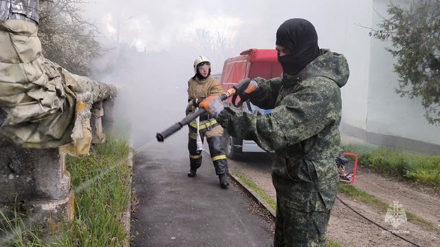 2026 04 23 Учения по тушению лесного пожара в Лозовской школе-интернате Симферопольского района