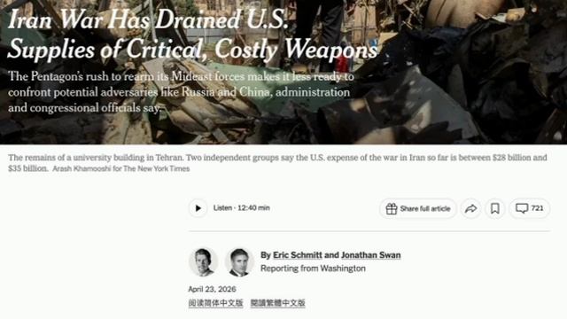  США стали не готовы к потенциальному противостоянию с Россией и Китаем из-за войны с Иран