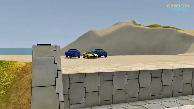 Экстремальныи краш-тест летающего автомобиля в BeamNG.Drive