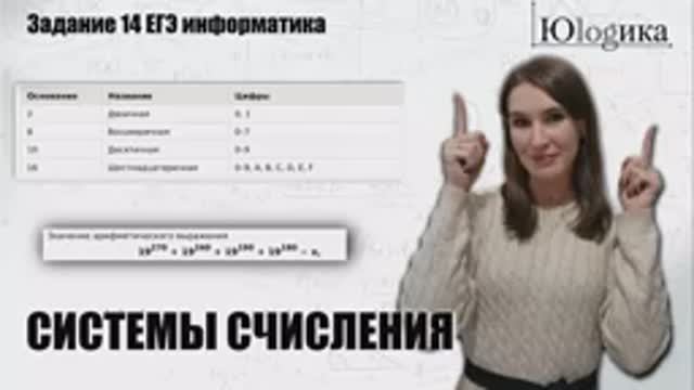 Задание 14 Системы счисления   ЕГЭ информатика