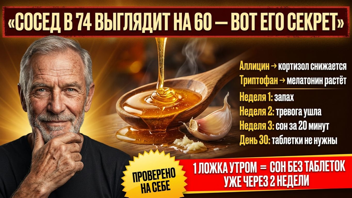 Ел чеснок с мёдом месяц  сон стал крепче и исчезла тревога